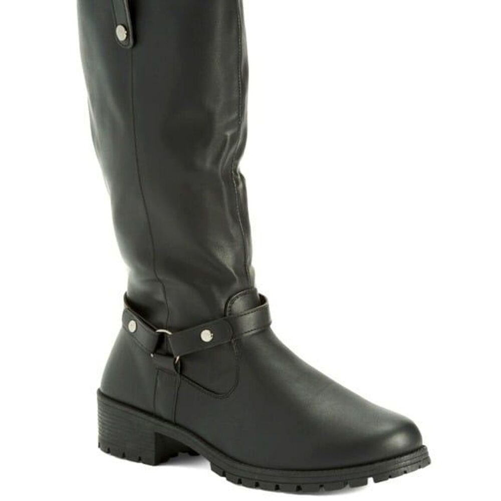 Olivia Miller Black Women's Boots Size 9 Strap Accents NEW
